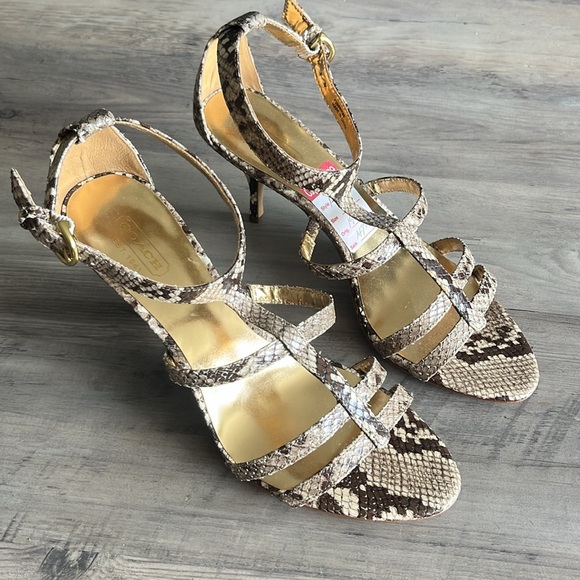 Coach Hayden Snakeskin Kitten Heels NWT No Box Size 8 - Picture 2 of 7
